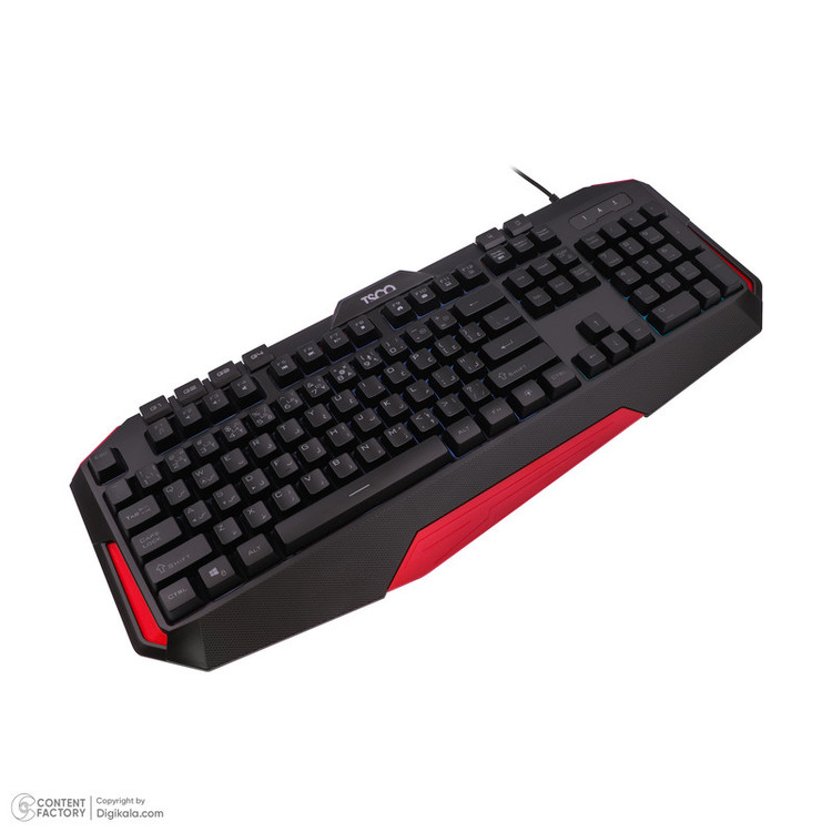 کیبورد گیمینگ تسکو مدل GKM 8205 به همراه موس، Full-size، نورپردازی RGB