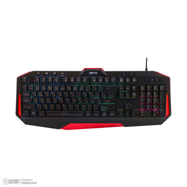 کیبورد گیمینگ تسکو مدل GKM 8205 به همراه موس، Full-size، نورپردازی RGB