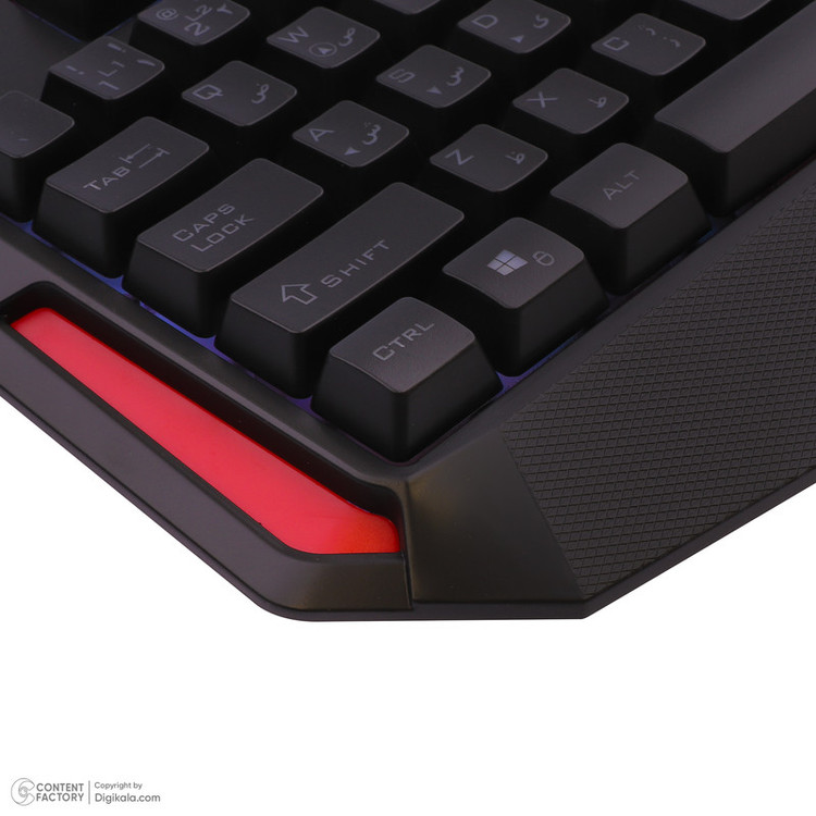 کیبورد گیمینگ تسکو مدل GKM 8205 به همراه موس، Full-size، نورپردازی RGB