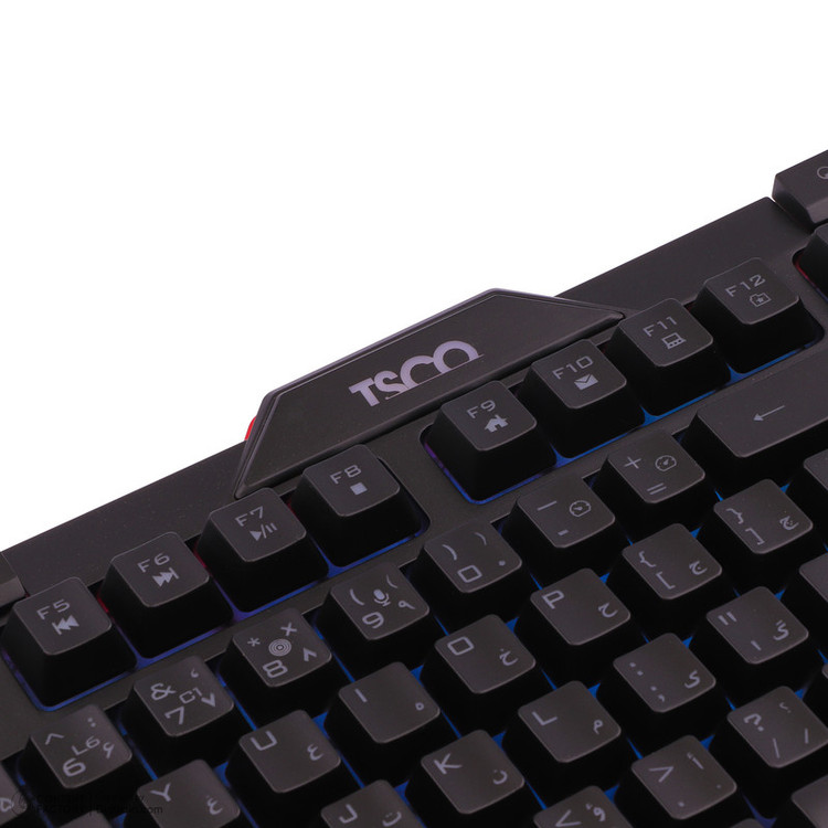 کیبورد گیمینگ تسکو مدل GKM 8205 به همراه موس، Full-size، نورپردازی RGB