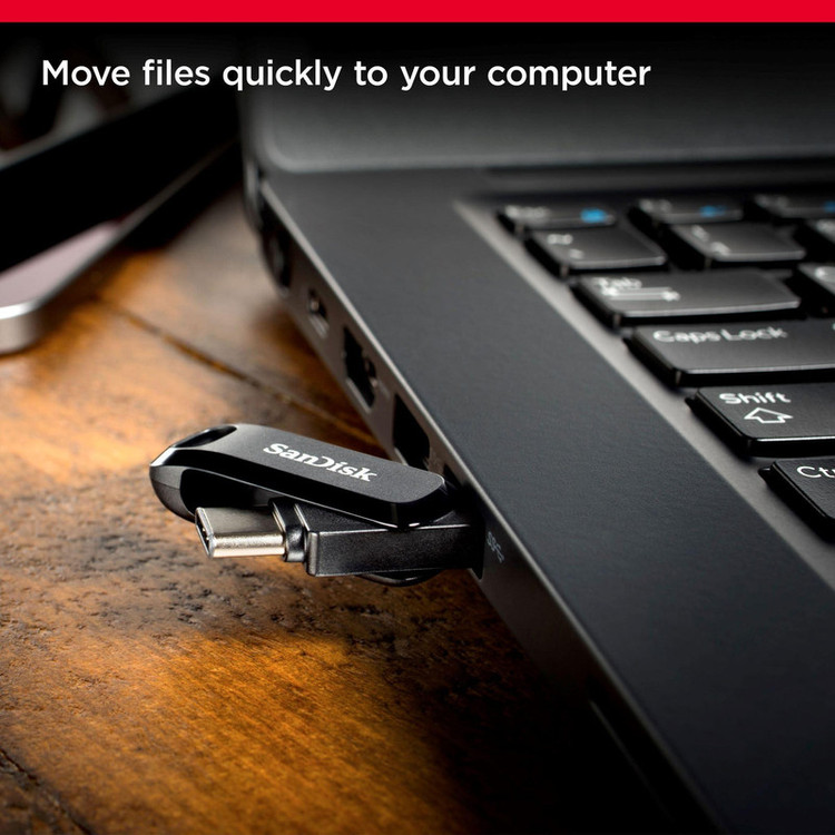 فلش مموری سن دیسک مدل Ultra Dual Drive Go ظرفیت 128 گیگابایت با رابط USB-C