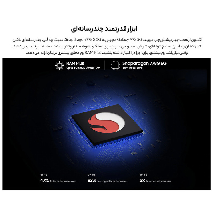 گوشی موبایل سامسونگ مدل Galaxy A73 5G SM-A736B/DS دو سیم کارت ظرفیت 128 گیگابایت و رم 8 گیگابایت(کارکرده)
