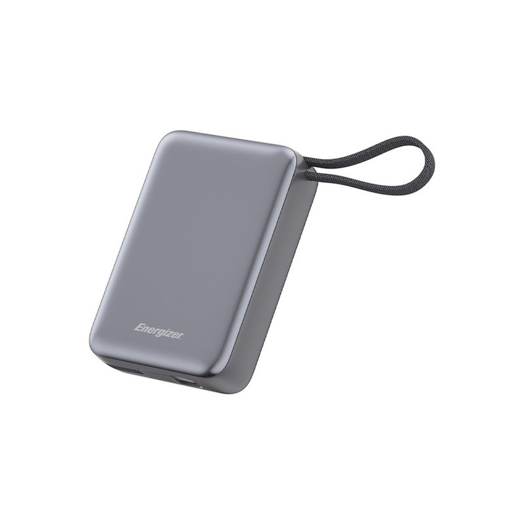 پاوربانک 22.5 وات انرجایزر مدل UE20085PQ ظرفیت 20000 میلیآمپرساعت به همراه کابل متصل لایتنینگ